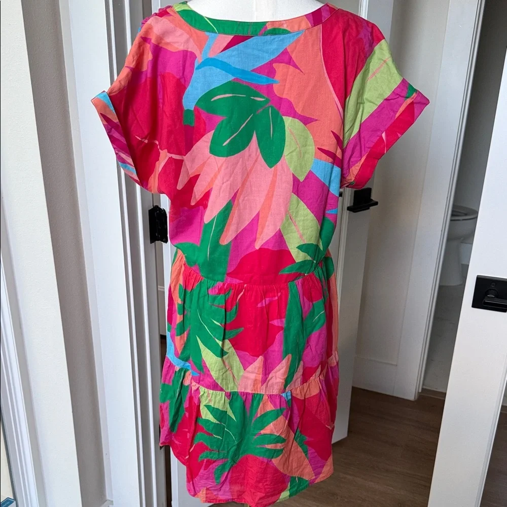 Vineyard Vines Pink Tropical Print Mini Dress - Picture 3 of 3